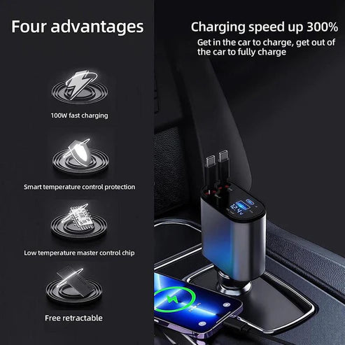 4 in 1 Retractable Charger – شاحن قابل للسحب